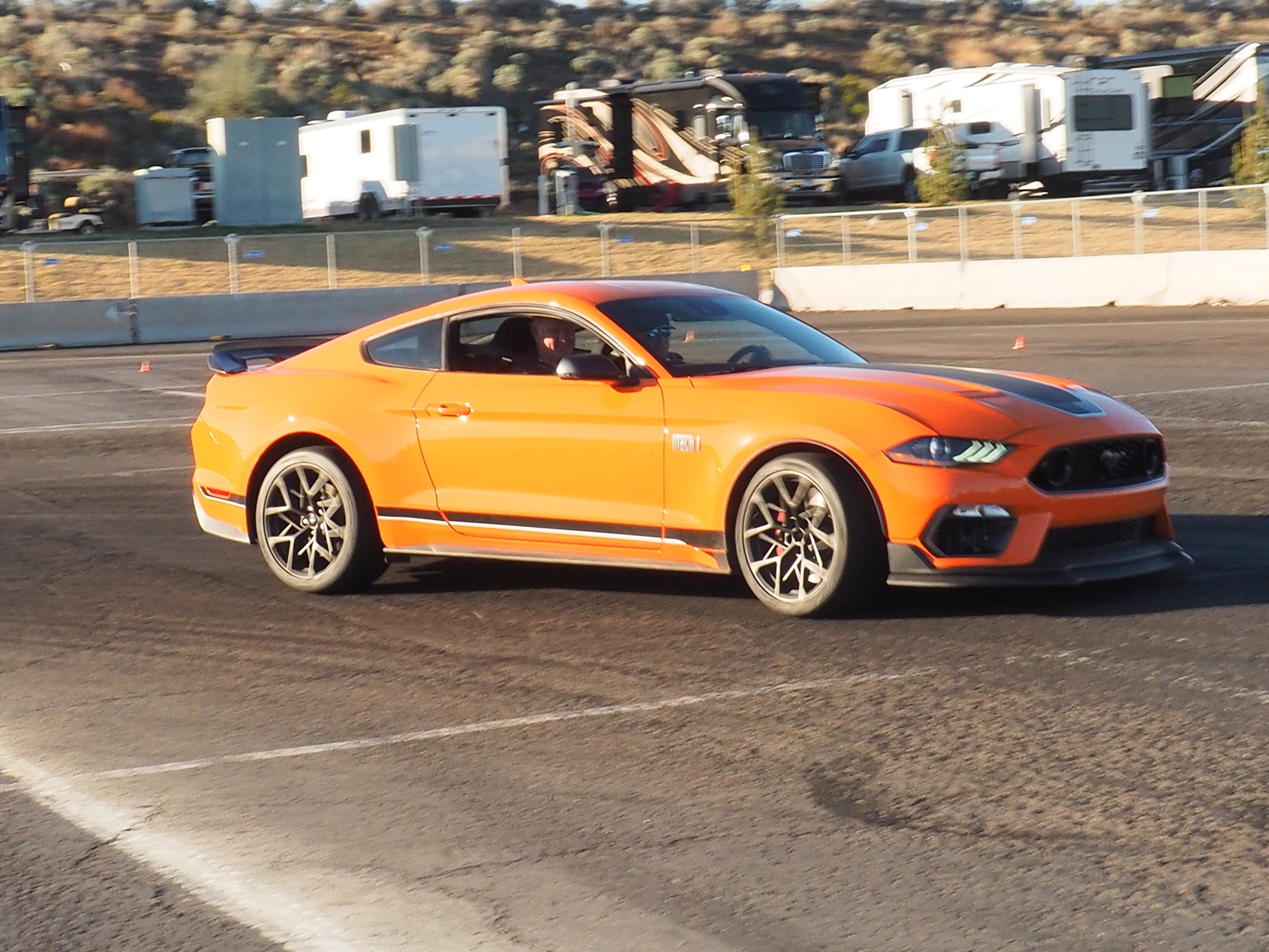 2021 Mustang Mach 1 on track