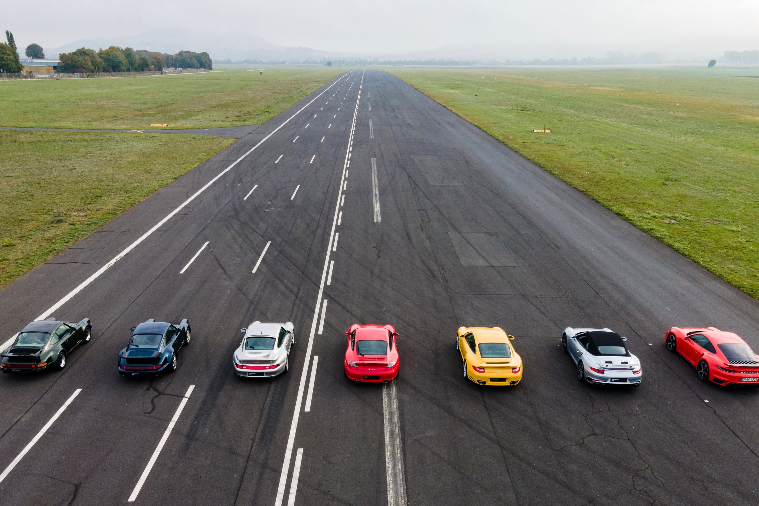 Watch Every Generation of Porsche 911 Turbo Drag Raced at Once